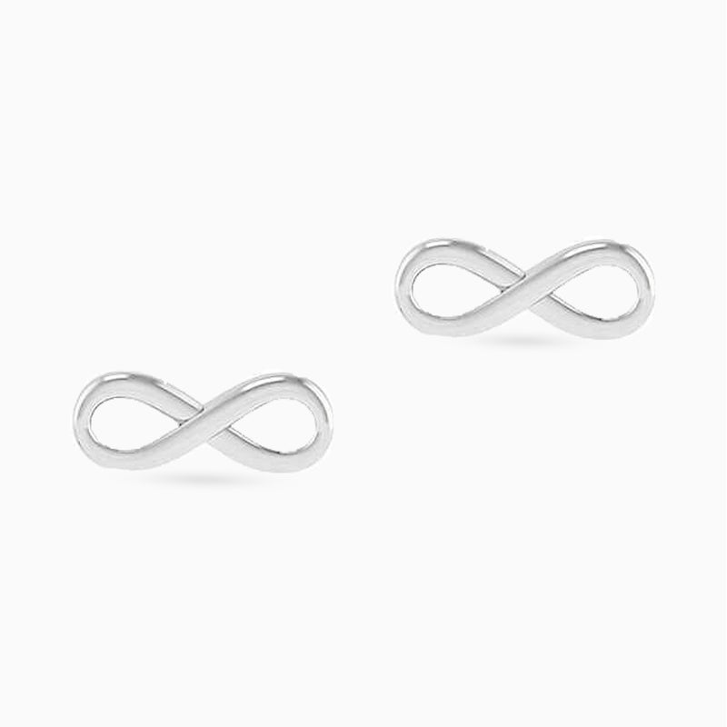 Miss L' by L'azurde Infinity Stud Earrings in 18K Gold - Image 3